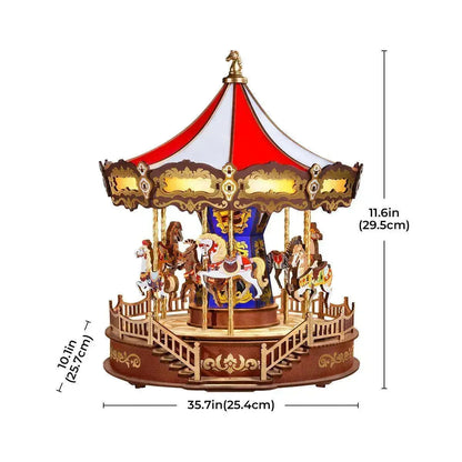 Classic Carousel 3D Wooden Puzzle-Rolife-Toys Quiz