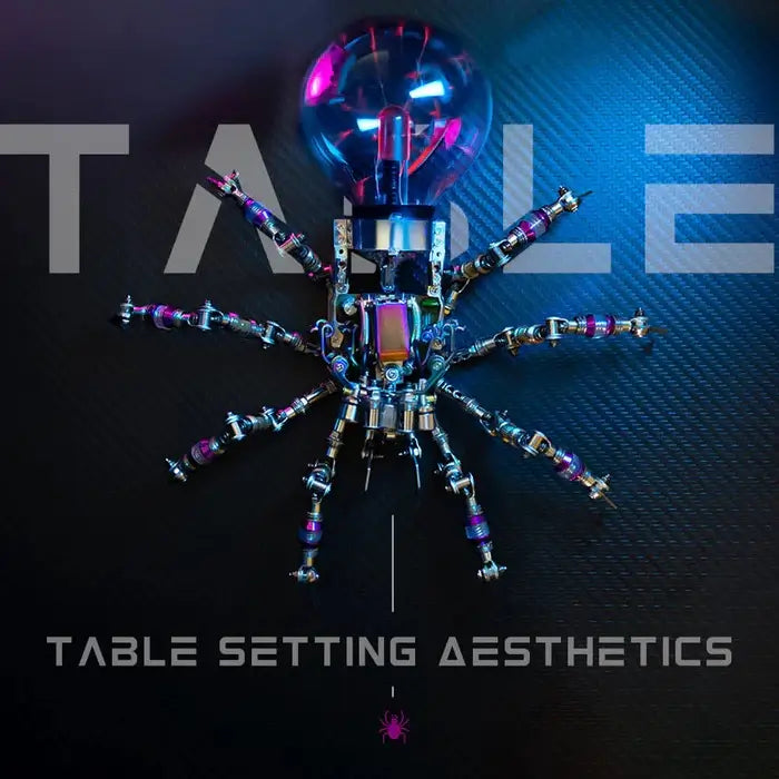 3D metal puzzle plasma spider glowing in the dark