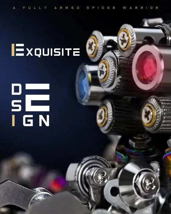 Hero image of plasma spider 3D metal puzzle fully assembled