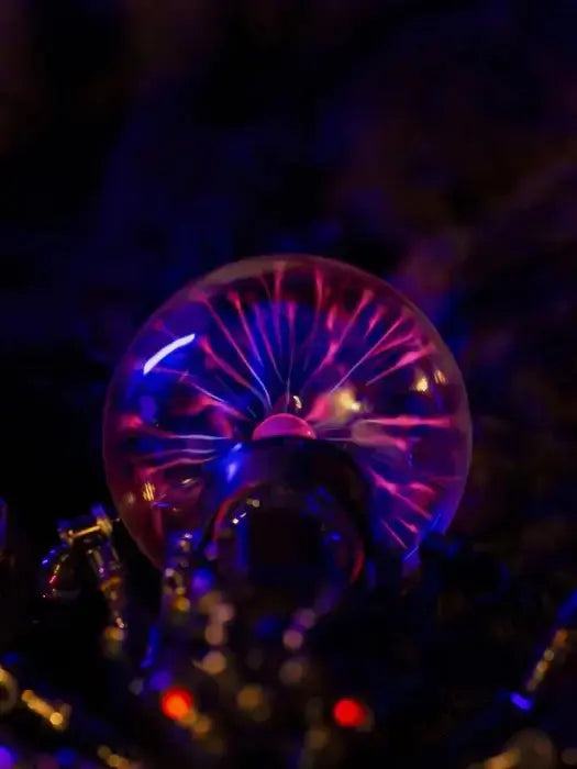 Plasma spider 3D metal puzzle in action with lighting features on