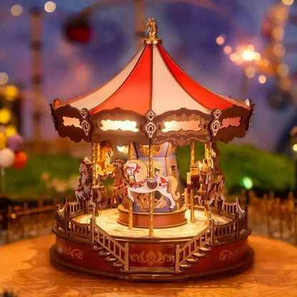 Classic Carousel 3D Wooden Puzzle-Rolife-Toys Quiz