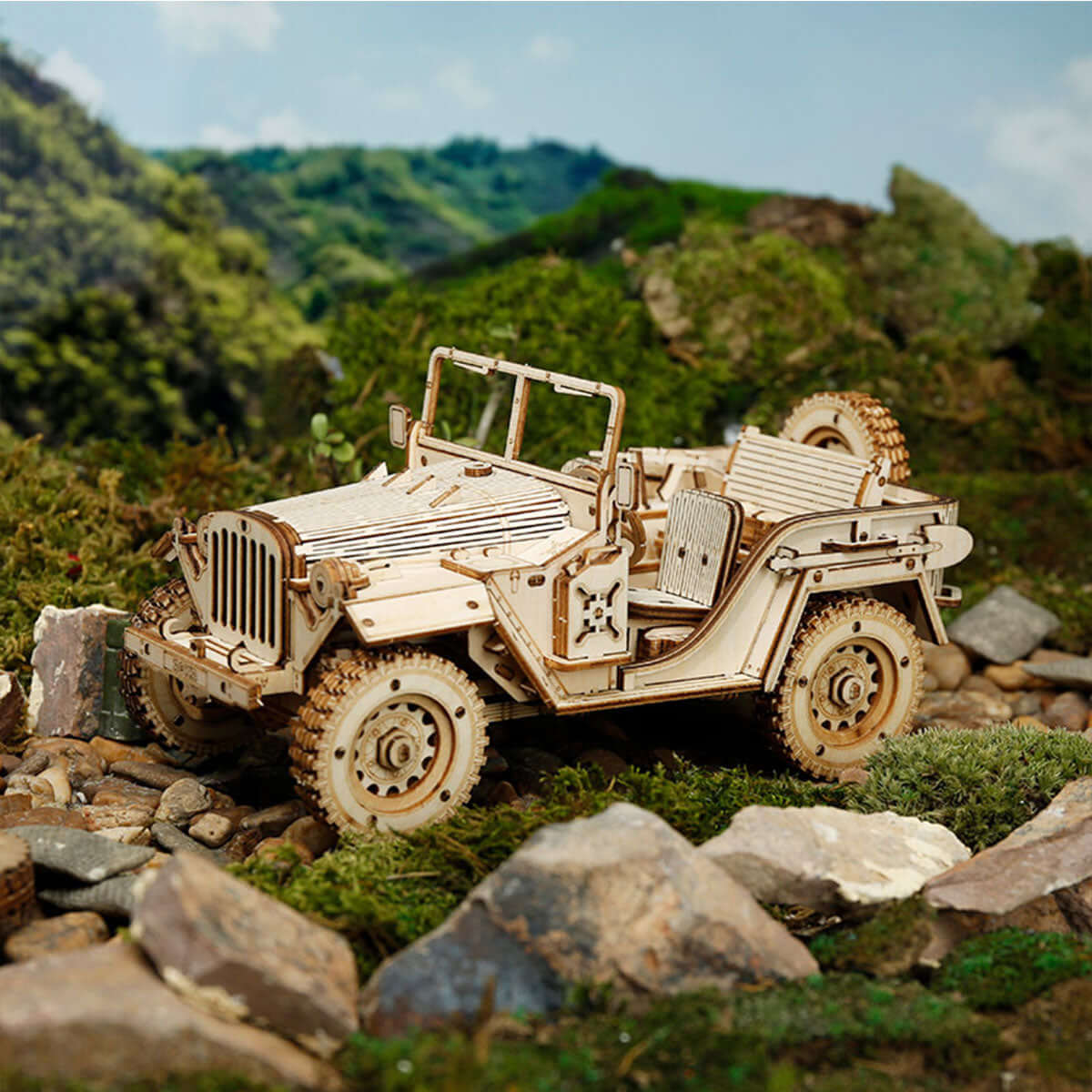 Army Jeep Scale Model 3D Wooden Puzzle