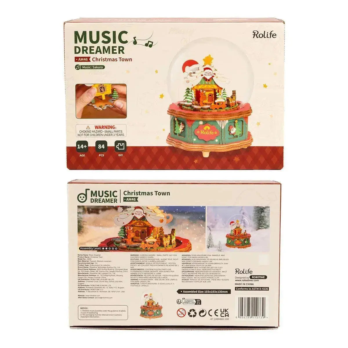 Christmas Town Music Box AM46-Rolife-Toys Quiz