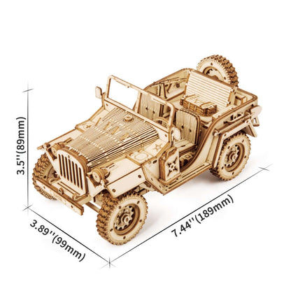 Army Jeep Scale Model 3D Wooden Puzzle