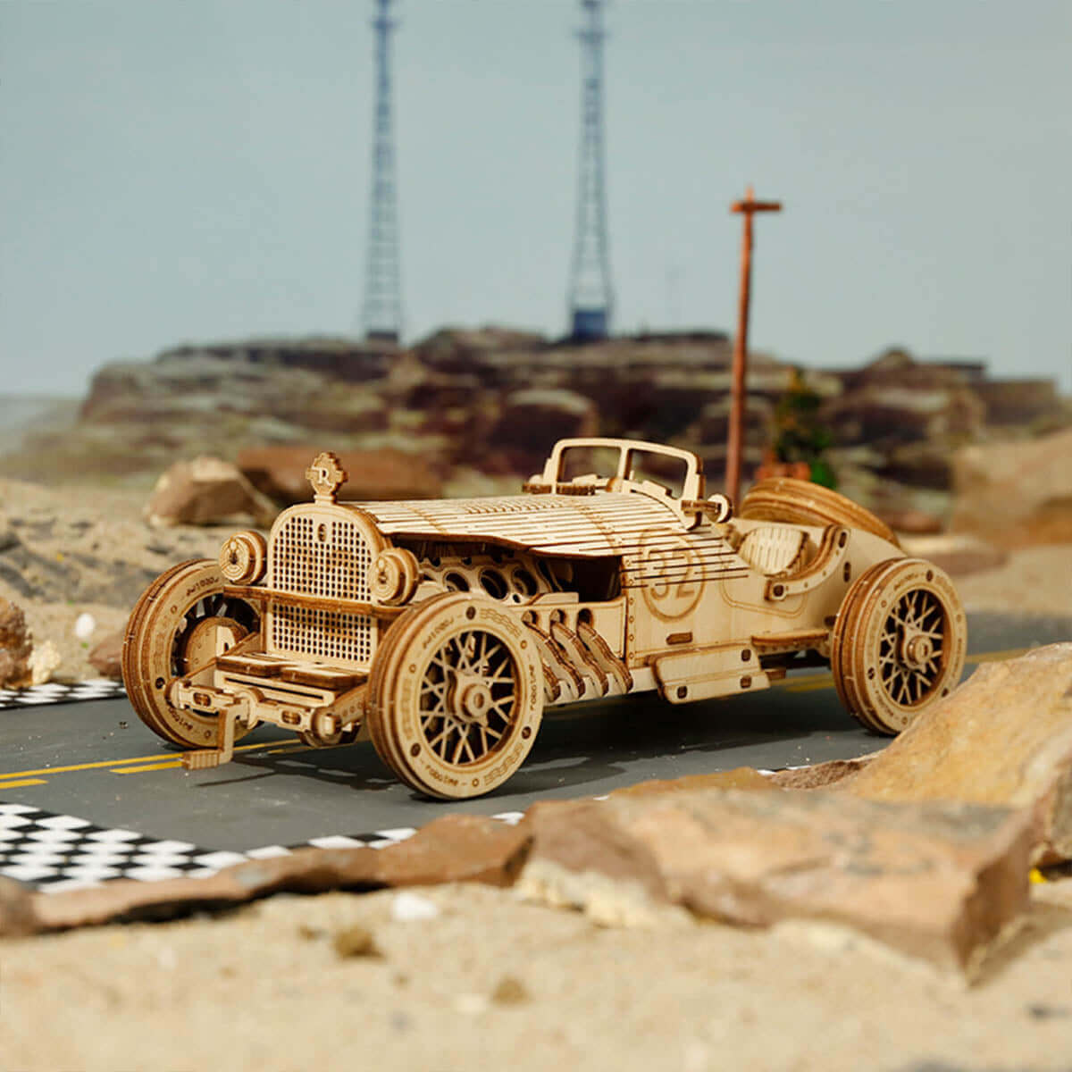 Grand Prix Car Scale Model 3D Wooden Puzzle