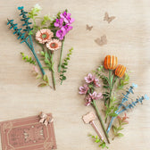 Rowood Wooden Blooming Book DIY Flower Bouquet 3D Wooden Puzzle Toys Quiz