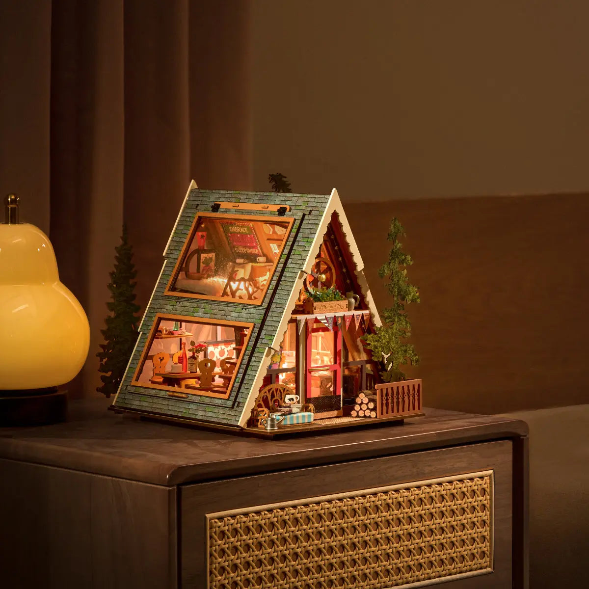 A-Frame Cabin DIY Miniature House Toys Quiz