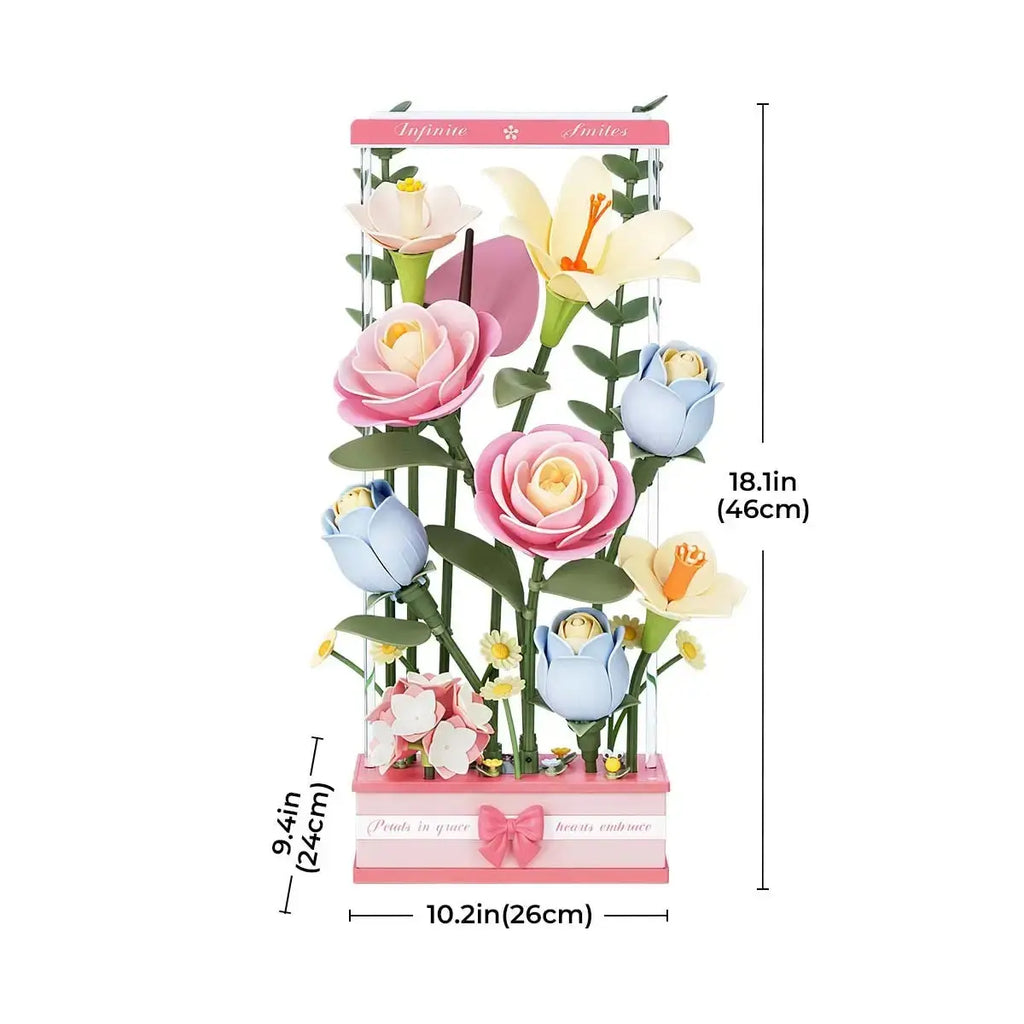 Beautiful Blooming Bouquet Box 3D Puzzle DIY Model Kit Toys Quiz Beautiful Blooming Bouquet Box 3D Puzzle DIY Model Kit Toys Quiz