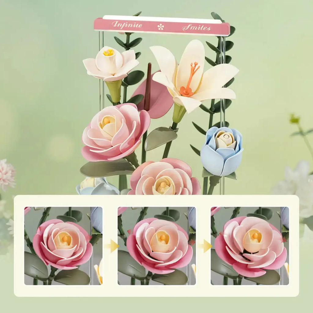 Blooming Bouquet Box DIY 3D Puzzle 4 - Toys Quiz