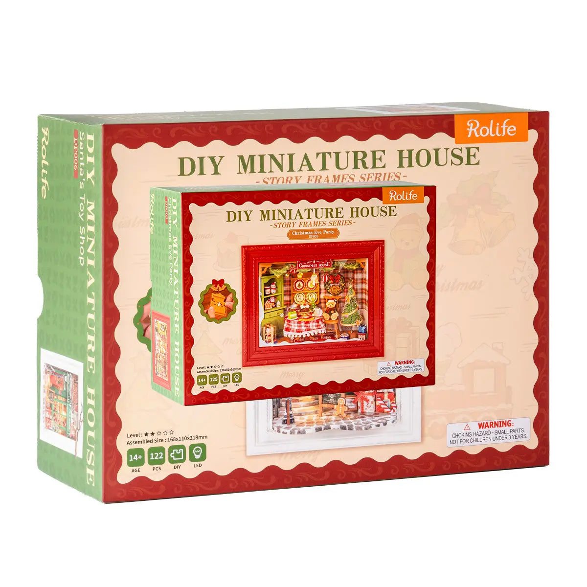Rolife Christmas Eve Party 3D Wooden Puzzle Toys Quiz