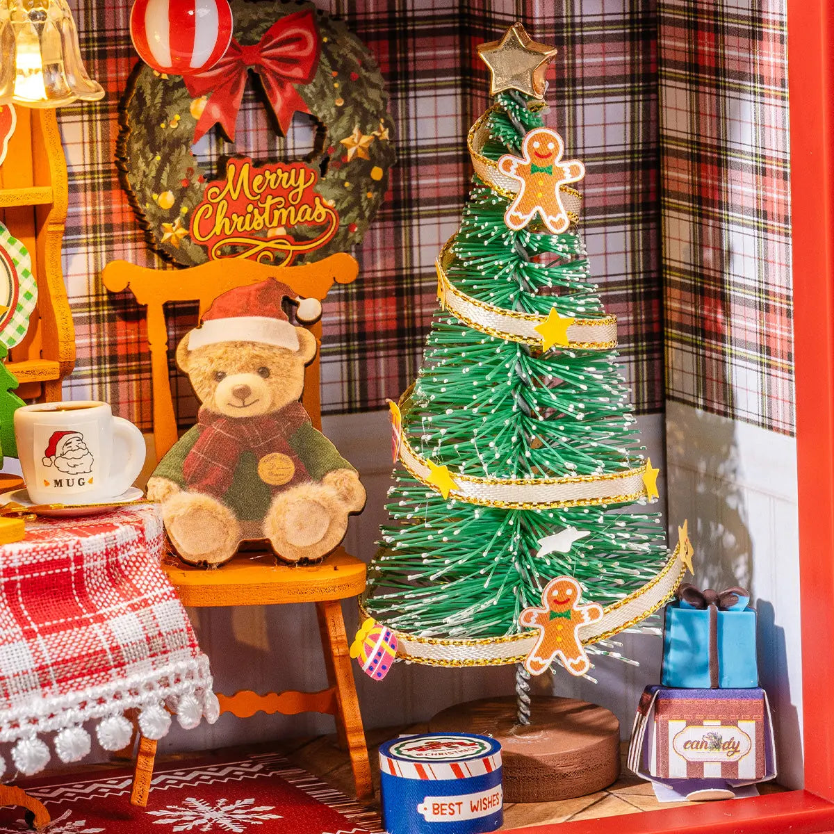 Rolife Christmas Eve Party 3D Wooden Puzzle Toys Quiz