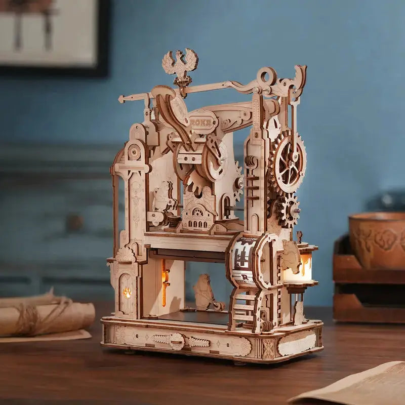 Classic Printing Press 3D Wooden Puzzle 6 - Toys Quiz