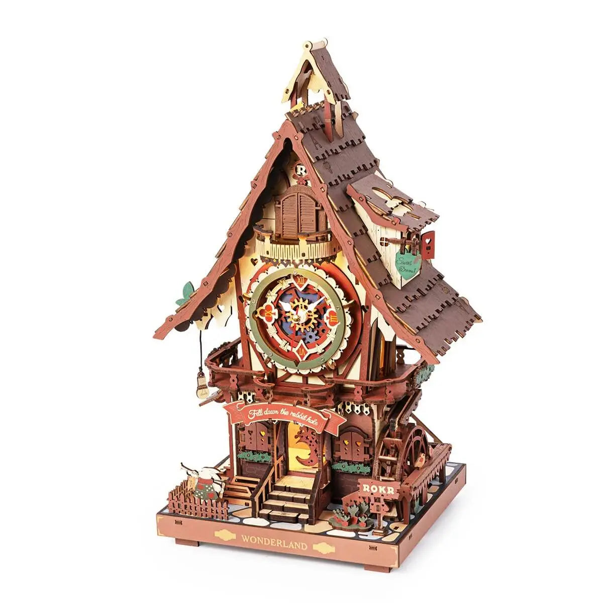Clock Mechanical 3D Wooden Puzzle - Toys Quiz