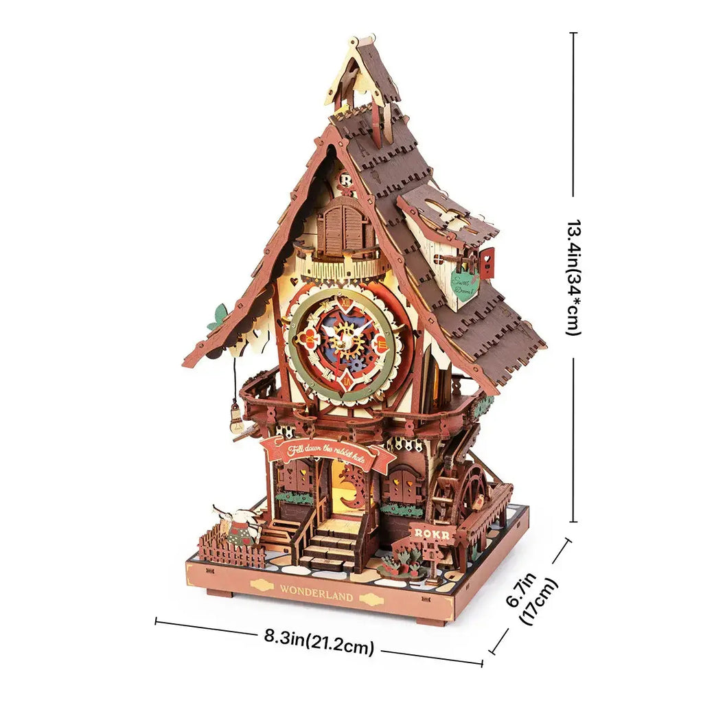 Clock Mechanical 3D Wooden Puzzle - Toys Quiz