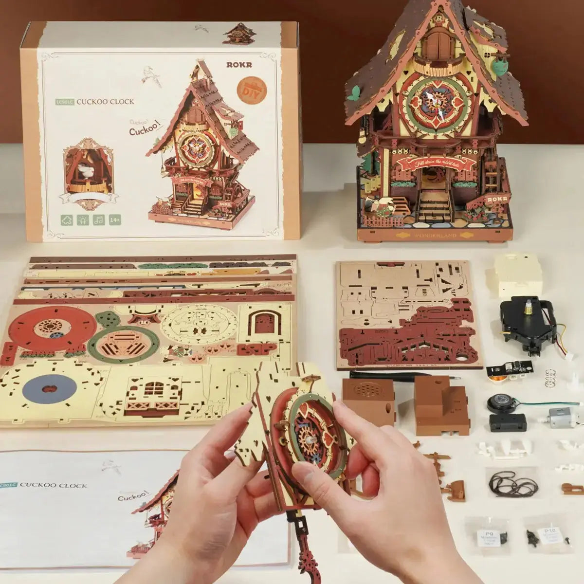 Clock Mechanical 3D Wooden Puzzle - Toys Quiz