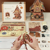 Clock Mechanical 3D Wooden Puzzle - Toys Quiz