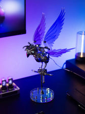 CockaFlare 3D Metal Puzzle - Cyberpunk Parrot Model Kit with LED Lights