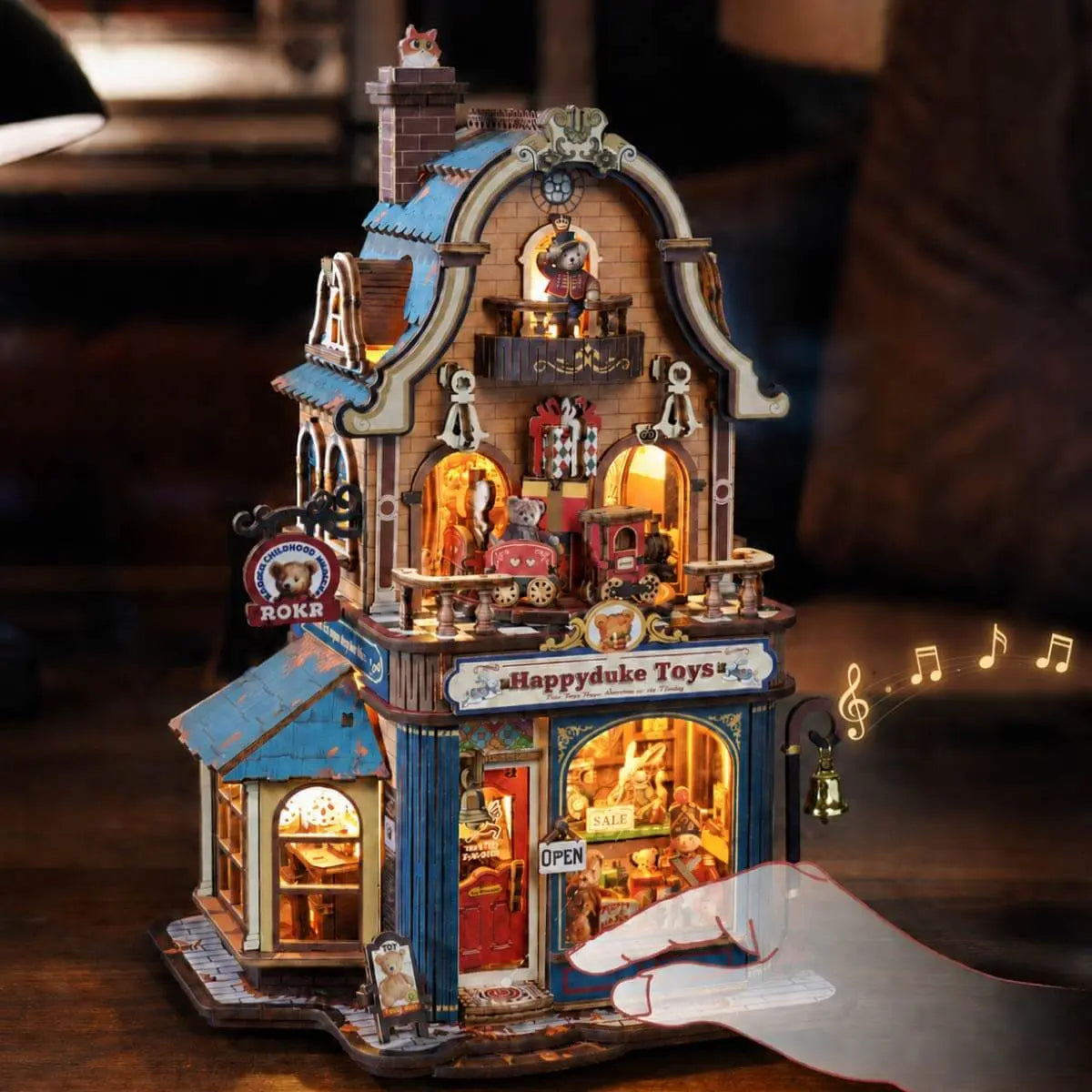 Illuminated ROKR Happyduke Toys EAM01 with touch-controlled Display and Music modes