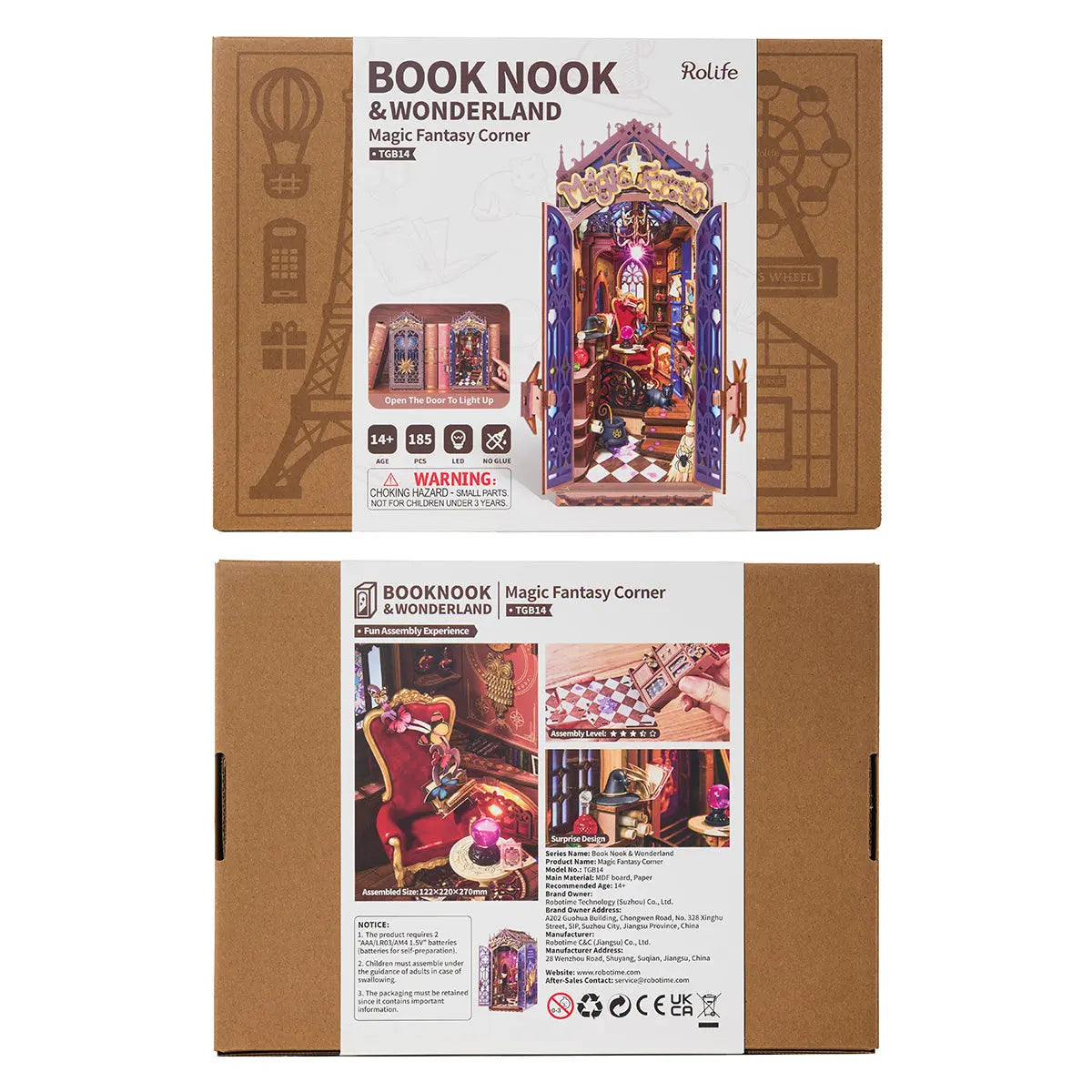 Rolife Magic Fantasy Corner DIY Book Nook Shelf Insert Toys Quiz