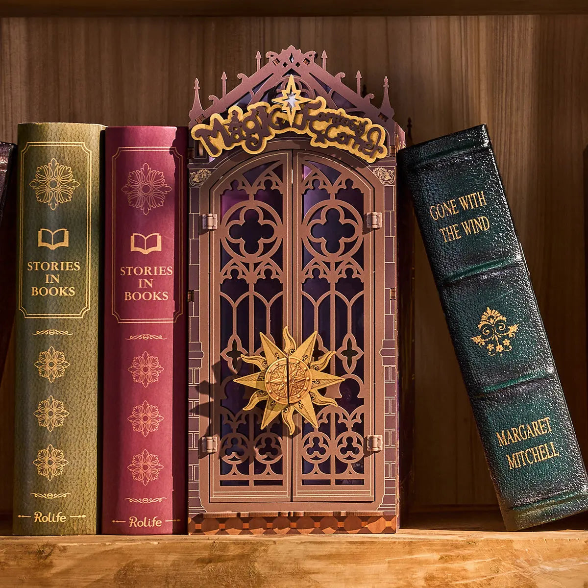 Rolife Magic Fantasy Corner DIY Book Nook Shelf Insert Toys Quiz