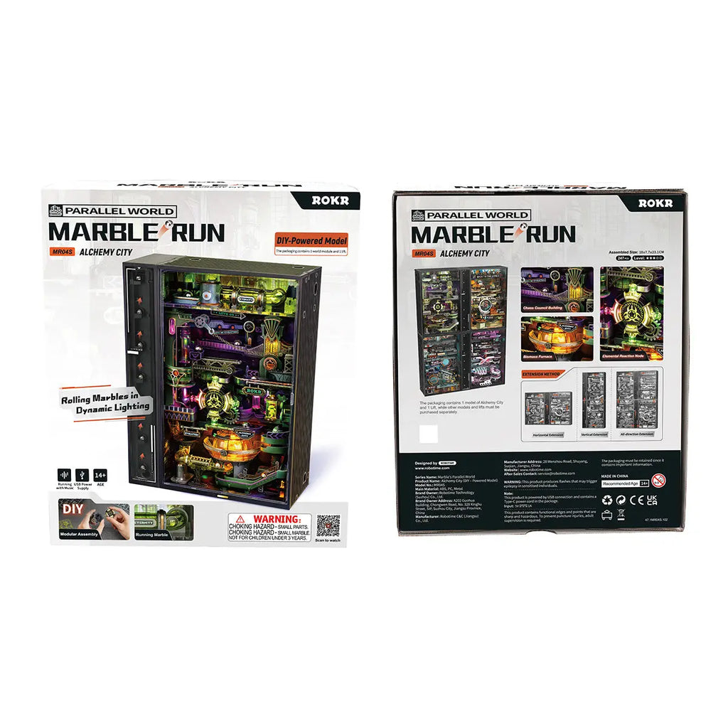 ROKR Alchemy City Marble Run Mechanical 3D Puzzle Toys Quiz
