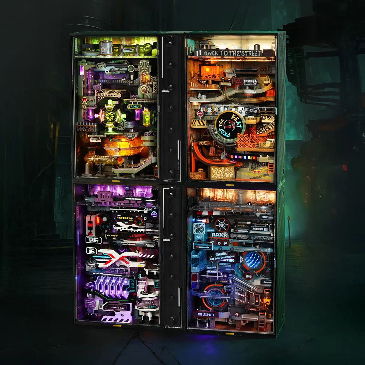 ROKR Alchemy City Marble Run Mechanical 3D Puzzle Toys Quiz