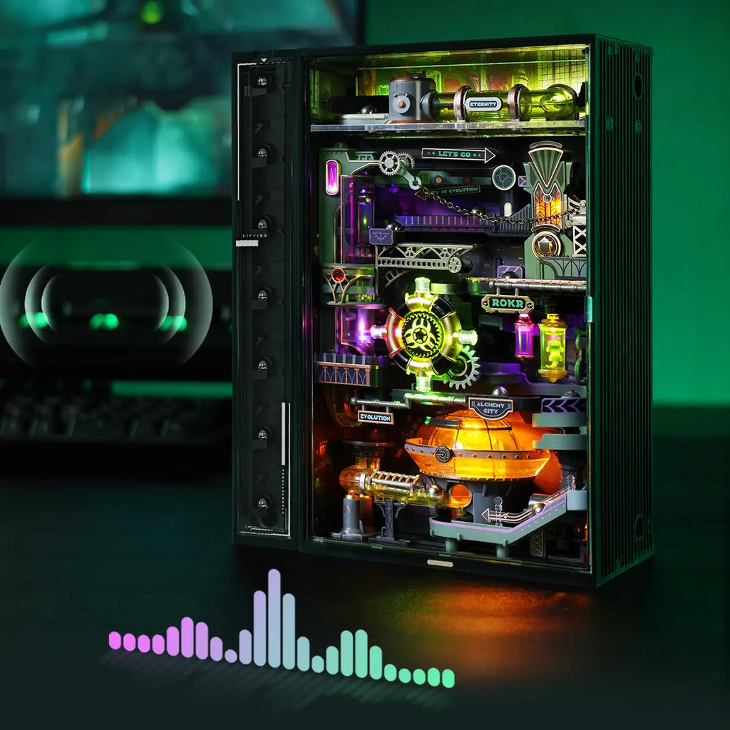 ROKR Alchemy City Marble Run Mechanical 3D Puzzle Toys Quiz