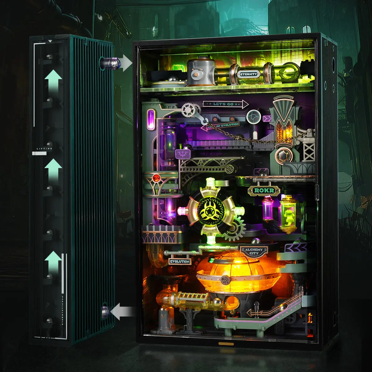 ROKR Alchemy City Marble Run Mechanical 3D Puzzle Toys Quiz