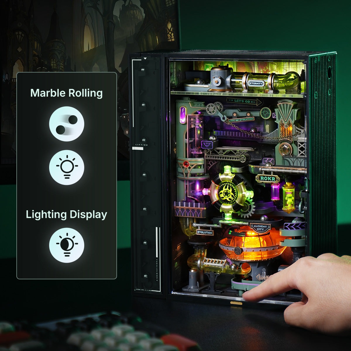 ROKR Alchemy City Marble Run Mechanical 3D Puzzle