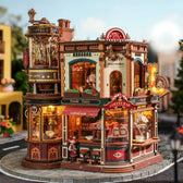 ROKR Dream Coffee Factory mechanical café displayed in a street scene