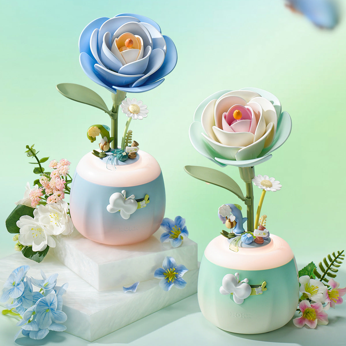 ROKR Starry Camellia Lamp DIY 3D Flower Night Light