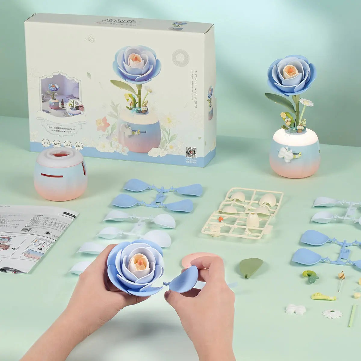 ROKR Starry Camellia Lamp DIY 3D Flower Night Light ROKR