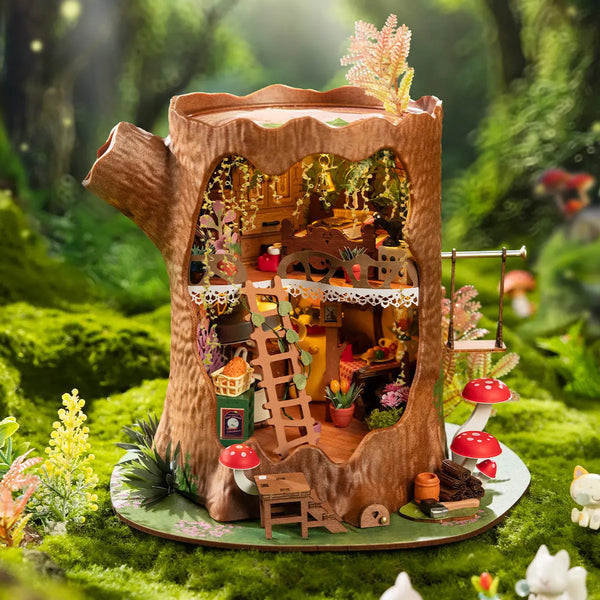 Rolife Fairytale Tree House DIY Miniature House Toys Quiz