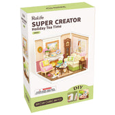 Rolife Dovolená Čaj Čas DIY Miniature House Rolife