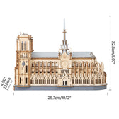 Rowood Paris Cathedral 3D Wooden Puzzle Toys Quiz