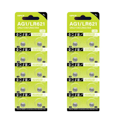 AG1 LR621 1.5V button cell battery for watches, toys, and small electronics
