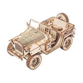 Armádní Jeep Scale Model 3D dřevěné puzzle - Toys Quiz