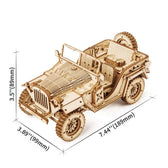 Armádní Jeep Scale Model 3D dřevěné puzzle - Toys Quiz
