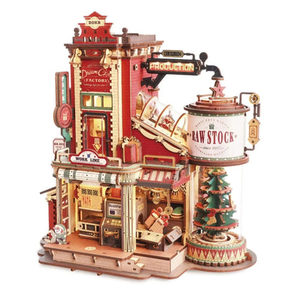 Christmas Dream Gift Factory Wooden Music Box-Toys Quiz-Toys Quiz