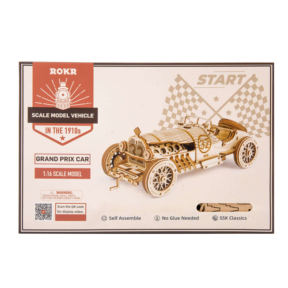 Grand Prix Car Scale Model 3D Wooden Puzzle