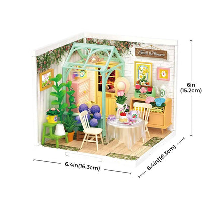 Blooming Tea Garden DIY Plastic Miniature House - Toys Quiz