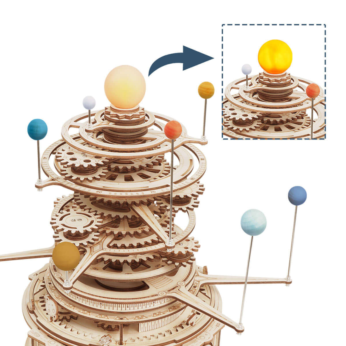 Mechanical Orrery 3D Wooden Puzzle