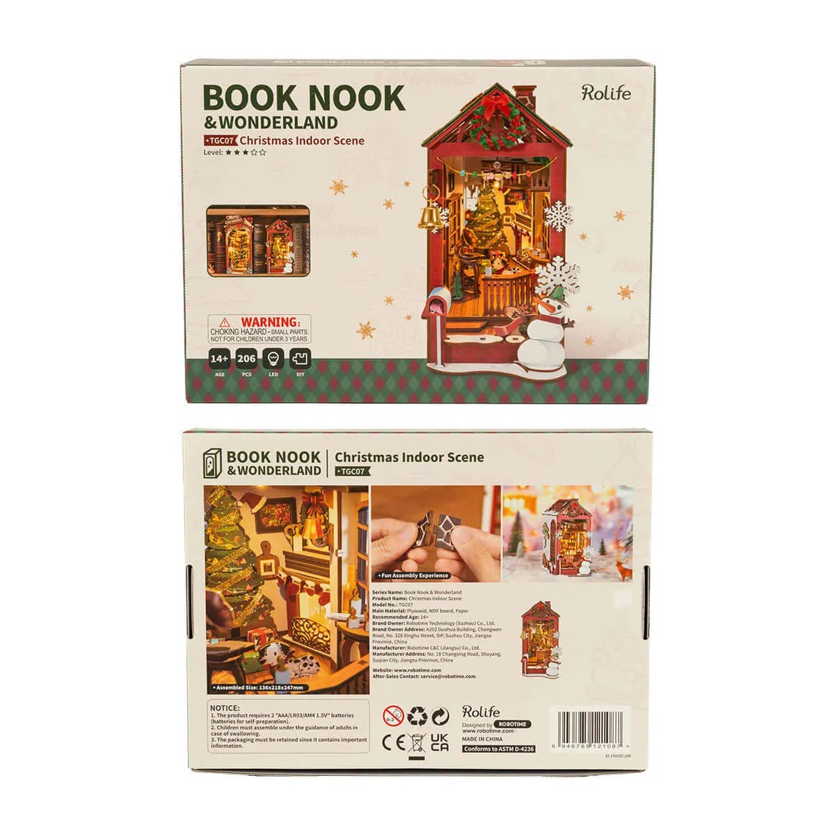 Christmas Indoor Scene DIY Book Nook TGC07 - Toys Quiz