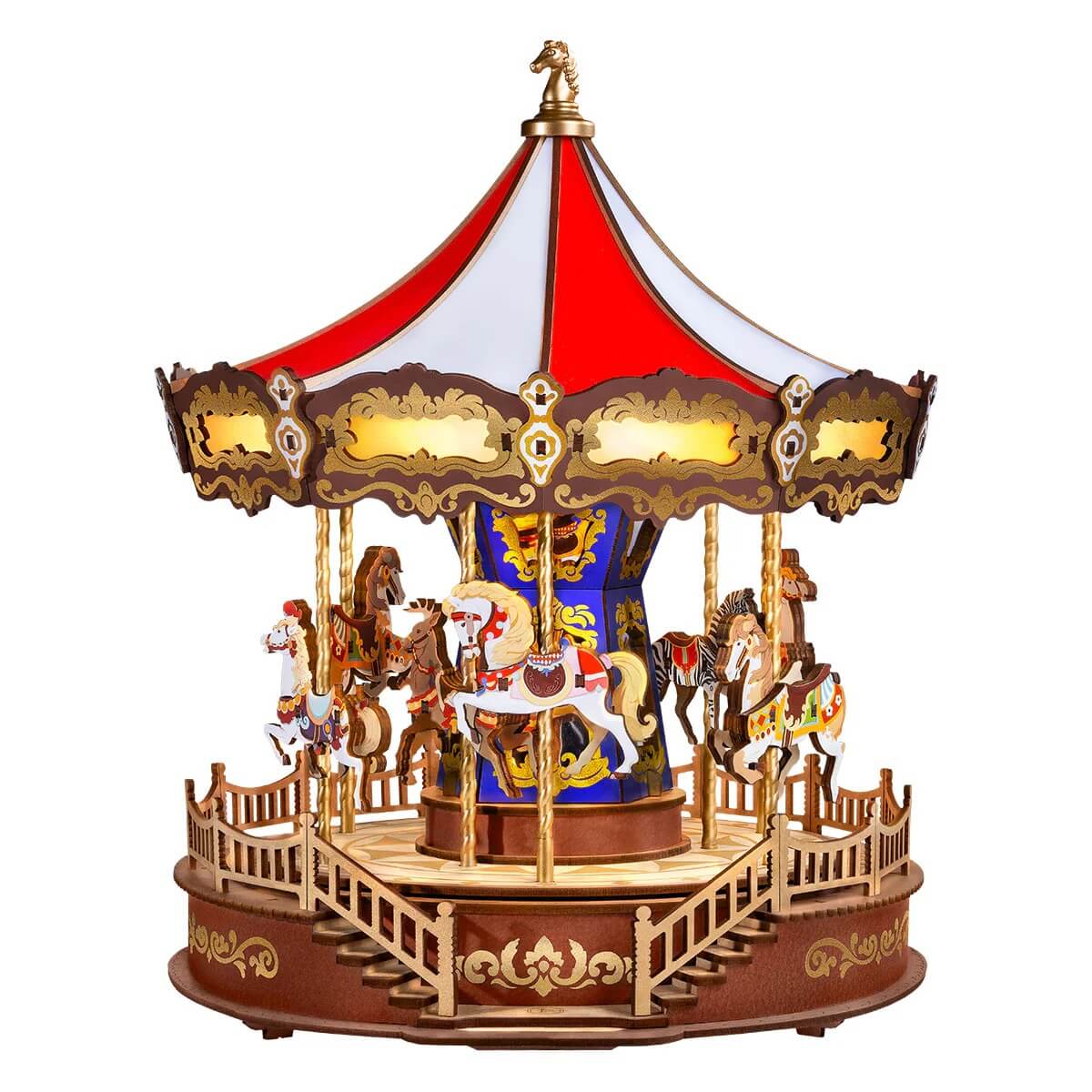 Wooden Music Box – Classic Carousel DIY 3D puzzle kit - Toys Quiz