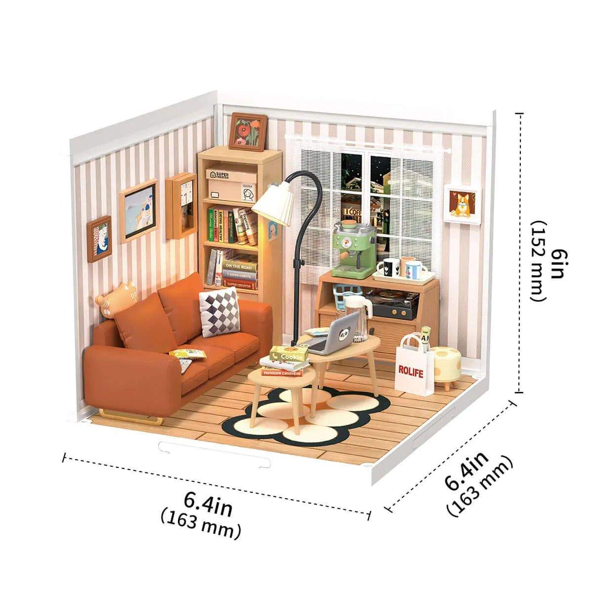 Cozy Living Lounge DIY Miniature House - Toys Quiz