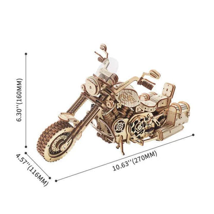 Cruiser Motorcycle 3D Wooden Puzzle - Toys Quiz