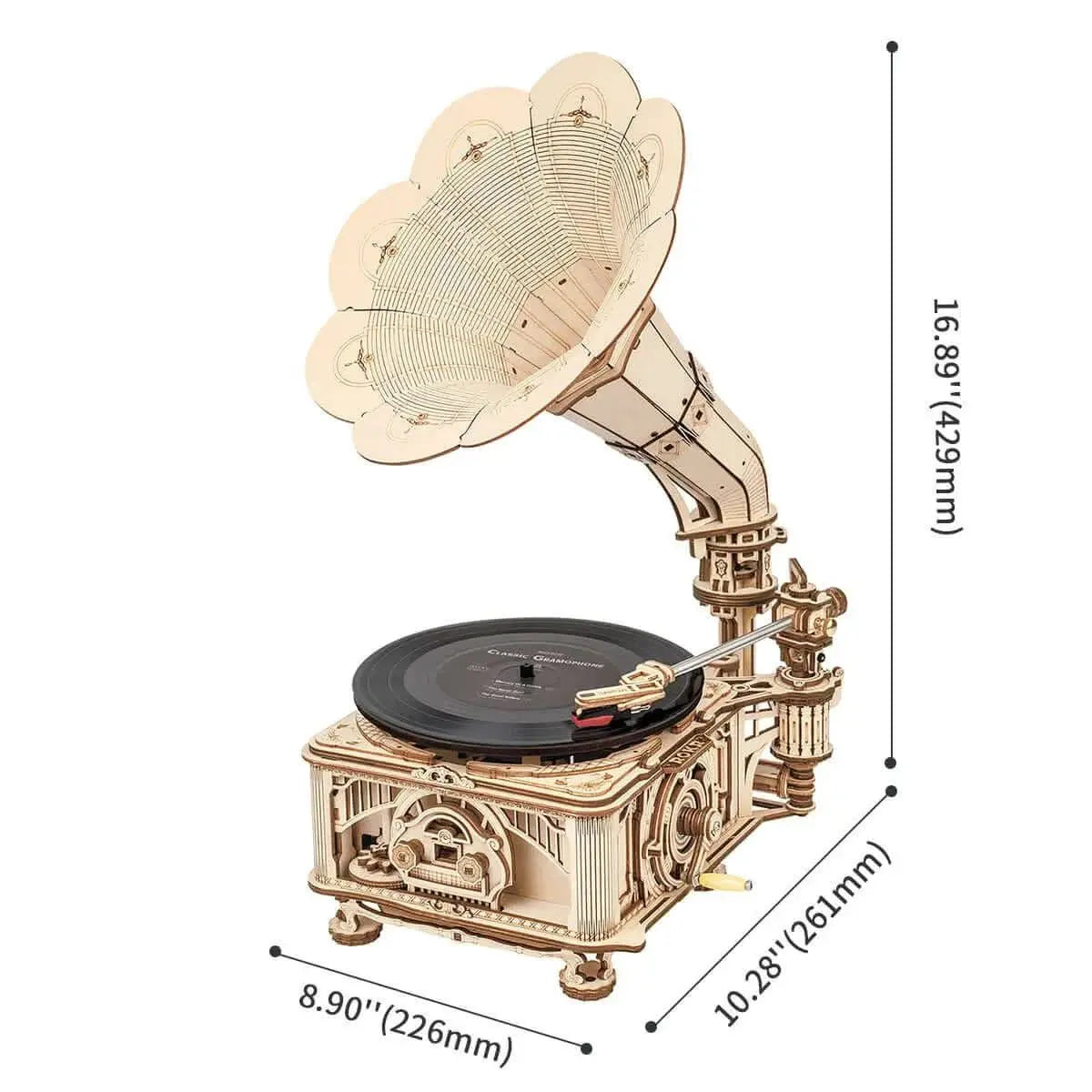DIY Crank Classic Gramophone (Hand Rotating) - Toys Quiz
