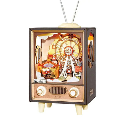 Sunset Carnival DIY Music Box 3D Wooden Puzzle-Rolife-Toys Quiz