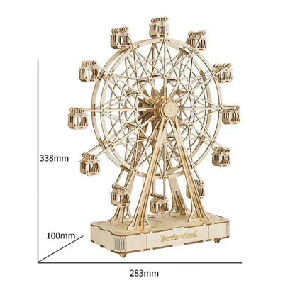 Ferris Wheel 3D Wooden Puzzle Music Box-Rolife-Toys Quiz