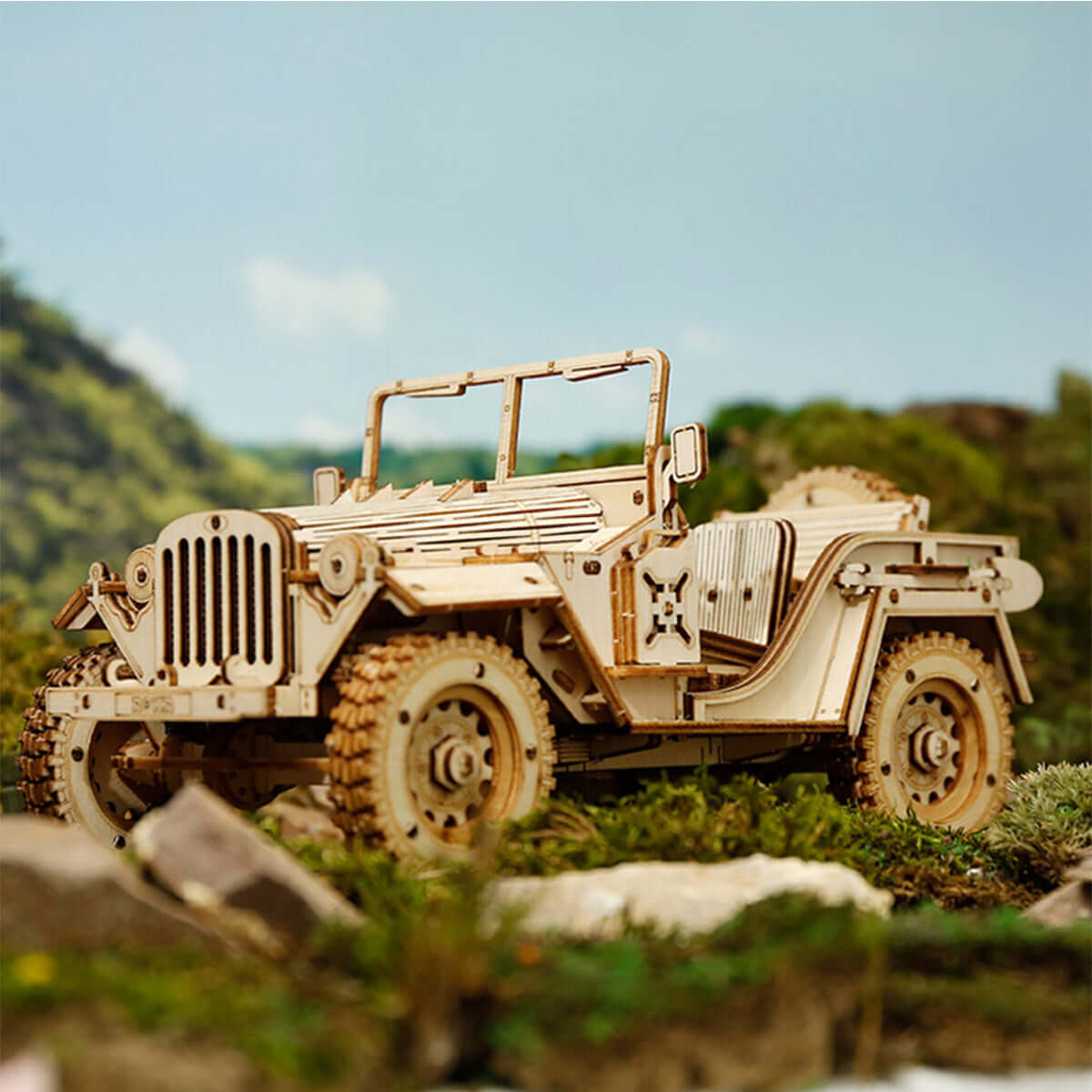 Army Jeep Scale Model 3D Wooden Puzzle